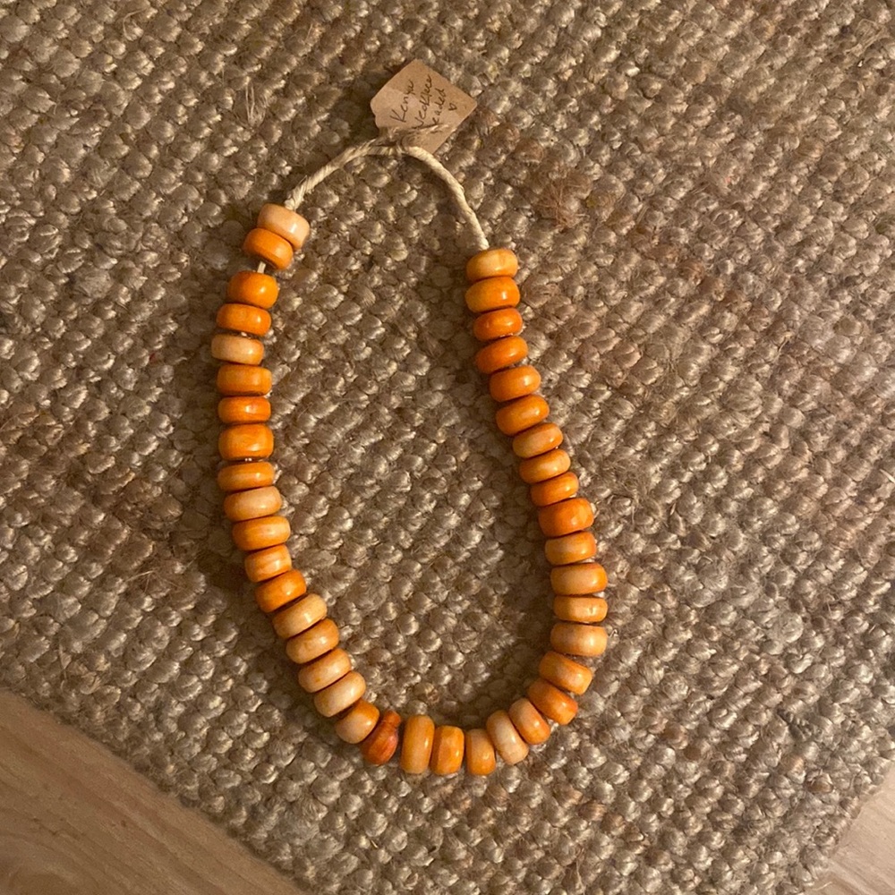 Orange beaded necklace
